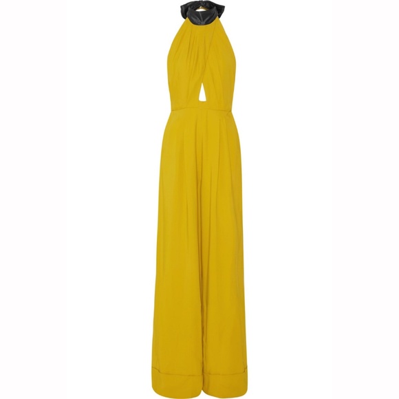 Roberto Cavalli Silk-Trimmed Crepe Jumpsuit - Picture 8 of 11